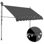 Manual retractable awning with LED anthracite gray 300 cm by vidaXL, Awnings - Ref: Foro24-145866, Price: 97,18 €, Discount: %