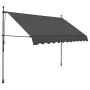 Manual retractable awning with LED anthracite gray 300 cm by vidaXL, Awnings - Ref: Foro24-145866, Price: 97,18 €, Discount: %