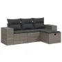 4-piece garden sofa set and gray synthetic rattan cushions by , Garden sets - Ref: Foro24-3264376, Price: 270,98 €, Discount: %