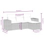 4-piece garden sofa set and gray synthetic rattan cushions by , Garden sets - Ref: Foro24-3264376, Price: 262,17 €, Discount: %