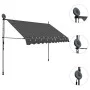 Manual retractable awning with LED anthracite gray 300 cm by vidaXL, Awnings - Ref: Foro24-145866, Price: 97,18 €, Discount: %