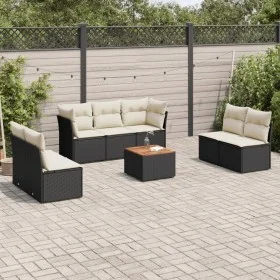 8-piece garden sofa set and black synthetic rattan cushions by , Garden sets - Ref: Foro24-3255895, Price: 433,35 €, Discount: %