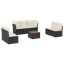 8-teiliges Gartensofa-Set und schwarze synthetische Rattankissen von , Gartensets - Ref: Foro24-3255895, Preis: 433,35 €, Rab...