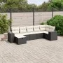Set de comedor de jardín 7 pzas y cojines ratán sintético negro de , Conjuntos de jardín - Ref: Foro24-3264432, Precio: 442,1...