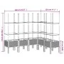 Pflanzgefäß mit Gitter PP hellgrau 160x120x142,5 cm von , Töpfe und Pflanzgefäße - Ref: Foro24-367967, Preis: 98,58 €, Rabatt: %