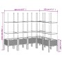 Pflanzgefäß mit Gitter PP hellgrau 160x120x142,5 cm von , Töpfe und Pflanzgefäße - Ref: Foro24-367967, Preis: 99,81 €, Rabatt: %
