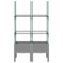 Pflanzgefäß mit Gitter PP hellgrau 80x40x142,5 cm von , Töpfe und Pflanzgefäße - Ref: Foro24-367952, Preis: 42,00 €, Rabatt: %