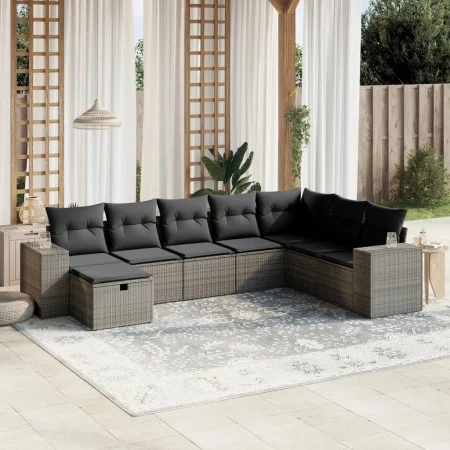 8-piece garden sofa set and gray synthetic rattan cushions by , Garden sets - Ref: Foro24-3264516, Price: 502,37 €, Discount: %