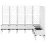 Planter with white PP trellis 200x160x142 cm by , Pots and planters - Ref: Foro24-367944, Price: 237,66 €, Discount: %