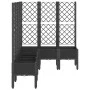 Jardinera con enrejado PP negro 160x120x142 cm de , Maceteros y jardineras - Ref: Foro24-367938, Precio: 200,26 €, Descuento: %