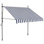 Einziehbare manuelle Markise mit blauer und weißer LED 150 cm von vidaXL, Markisen - Ref: Foro24-145842, Preis: 62,57 €, Raba...