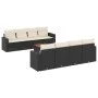 8-piece garden sofa set and black synthetic rattan cushions by , Garden sets - Ref: Foro24-3256371, Price: 532,13 €, Discount: %