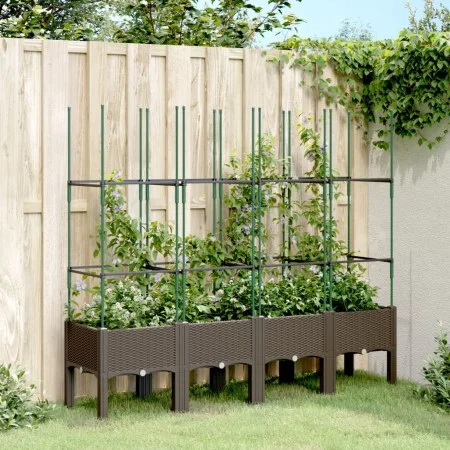 Pflanzgefäß mit braunem PP-Gitter 160x40x142,5 cm von , Töpfe und Pflanzgefäße - Ref: Foro24-367965, Preis: 86,58 €, Rabatt: %