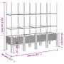 Planter with brown PP trellis 160x40x142.5 cm by , Pots and planters - Ref: Foro24-367965, Price: 87,93 €, Discount: %