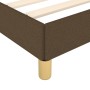 Estructura de cama tela marrón oscuro 120x190 cm