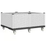 White PP planter with wheels 100x80x54 cm by , Pots and planters - Ref: Foro24-367992, Price: 169,65 €, Discount: %