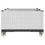 White PP planter with wheels 100x80x54 cm by , Pots and planters - Ref: Foro24-367992, Price: 169,65 €, Discount: %