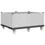 White PP planter with wheels 100x80x54 cm by , Pots and planters - Ref: Foro24-367992, Price: 169,65 €, Discount: %
