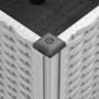 White PP planter with wheels 100x80x54 cm by , Pots and planters - Ref: Foro24-367992, Price: 172,52 €, Discount: %
