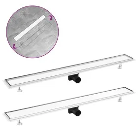 Duschrinne mit Abdeckung 2 in 1 Edelstahl 103x14 cm von vidaXL, Abflüsse - Ref: Foro24-146011, Preis: 59,81 €, Rabatt: %