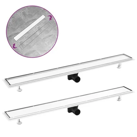 Duschrinne mit Abdeckung 2 in 1 Edelstahl 103x14 cm von vidaXL, Abflüsse - Ref: Foro24-146011, Preis: 59,81 €, Rabatt: %
