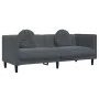 Dark gray velvet 3-seater sofa with cushions by , Sofas - Ref: Foro24-372643, Price: 277,01 €, Discount: %