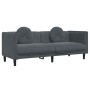 Dunkelgraues 3-Sitzer-Sofa aus Samt mit Kissen von , Sofas - Ref: Foro24-372643, Preis: 281,65 €, Rabatt: %