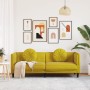 Sofá con cojines 3 plazas terciopelo amarillo de , Sofás - Ref: Foro24-372648, Precio: 251,37 €, Descuento: %