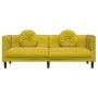 Sofá con cojines 3 plazas terciopelo amarillo de , Sofás - Ref: Foro24-372648, Precio: 248,10 €, Descuento: %