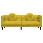 Yellow velvet 3-seater sofa with cushions by , Sofas - Ref: Foro24-372648, Price: 251,37 €, Discount: %