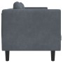 Dark gray velvet 3-seater sofa with cushions by , Sofas - Ref: Foro24-372643, Price: 281,65 €, Discount: %