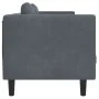 Dark gray velvet 3-seater sofa with cushions by , Sofas - Ref: Foro24-372643, Price: 277,01 €, Discount: %
