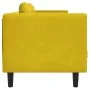 Yellow velvet 3-seater sofa with cushions by , Sofas - Ref: Foro24-372648, Price: 248,13 €, Discount: %