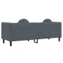 Dark gray velvet 3-seater sofa with cushions by , Sofas - Ref: Foro24-372643, Price: 277,01 €, Discount: %