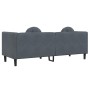 Dunkelgraues 3-Sitzer-Sofa aus Samt mit Kissen von , Sofas - Ref: Foro24-372643, Preis: 281,65 €, Rabatt: %