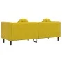 Yellow velvet 3-seater sofa with cushions by , Sofas - Ref: Foro24-372648, Price: 248,13 €, Discount: %