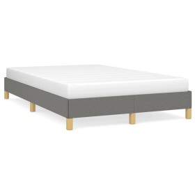 Estructura de cama tela gris oscuro 120x190 cm