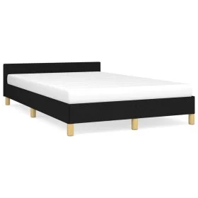 Bed frame with black fabric headboard 120x190 cm by , Beds and slatted bases - Ref: Foro24-379536, Price: 97,14 €, Discount: %