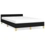 Estructura de cama con cabecero tela negro 120x190 cm de , Camas y somieres - Ref: Foro24-379536, Precio: 96,99 €, Descuento: %