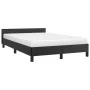 Bed frame with headboard black synthetic leather 120x190 cm by , Beds and slatted bases - Ref: Foro24-379541, Price: 103,94 €...