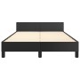 Bettgestell mit Kopfteil aus schwarzem Kunstleder 120x190 cm von , Betten und Lattenroste - Ref: Foro24-379541, Preis: 105,85...