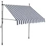 Manual retractable awning with blue and white LED 200 cm by vidaXL, Awnings - Ref: Foro24-145843, Price: 89,60 €, Discount: %