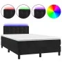 Box spring bed with mattress and LED black velvet 120x190 cm by , Beds and slatted bases - Ref: Foro24-3270179, Price: 409,84...