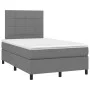 Boxspringbett mit Matratze und dunkelbraunem LED-Stoff 120x190 cm von , Betten und Lattenroste - Ref: Foro24-3270198, Preis: ...