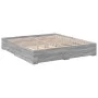 Sonoma gray engineered wood bed with drawers 200x200 cm by , Beds and slatted bases - Ref: Foro24-3280361, Price: 215,85 €, D...