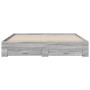 Cama con cajones madera ingeniería gris Sonoma 200x200 cm de , Camas y somieres - Ref: Foro24-3280361, Precio: 207,09 €, Desc...