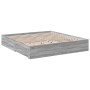 Cama con cajones madera ingeniería gris Sonoma 200x200 cm de , Camas y somieres - Ref: Foro24-3280361, Precio: 207,09 €, Desc...