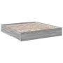 Sonoma gray engineered wood bed with drawers 200x200 cm by , Beds and slatted bases - Ref: Foro24-3280361, Price: 215,85 €, D...