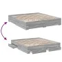 Sonoma graues Holzwerkstoffbett mit Schubladen 200x200 cm von , Betten und Lattenroste - Ref: Foro24-3280361, Preis: 219,20 €...