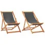 Folding beach chairs 2 units gray fabric by , Garden chairs - Ref: Foro24-3214493, Price: 102,83 €, Discount: %